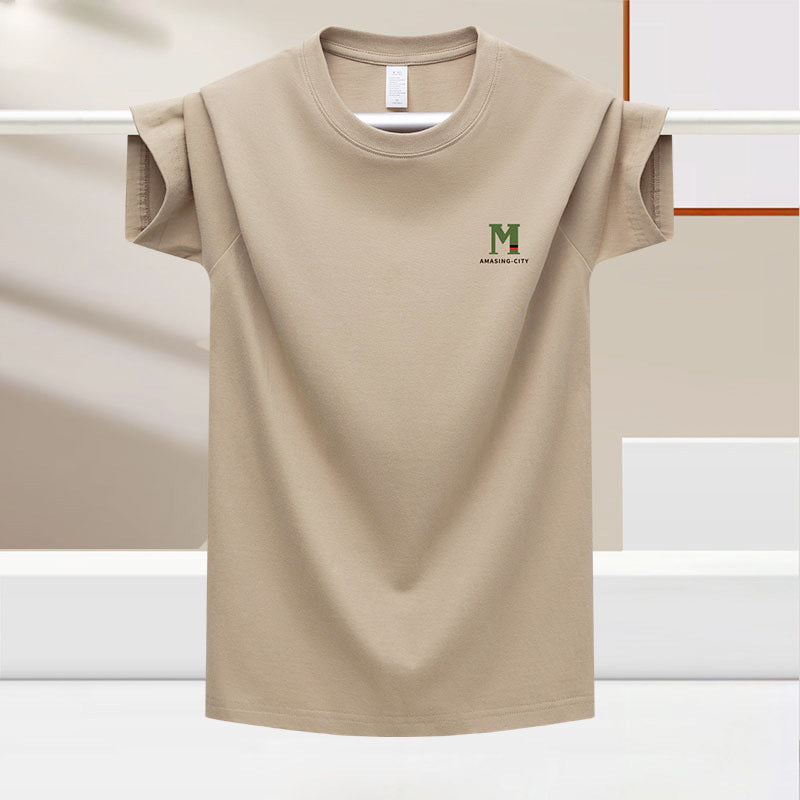 Chemise pour hommes en soie glacée à manches courtes pour hommes
