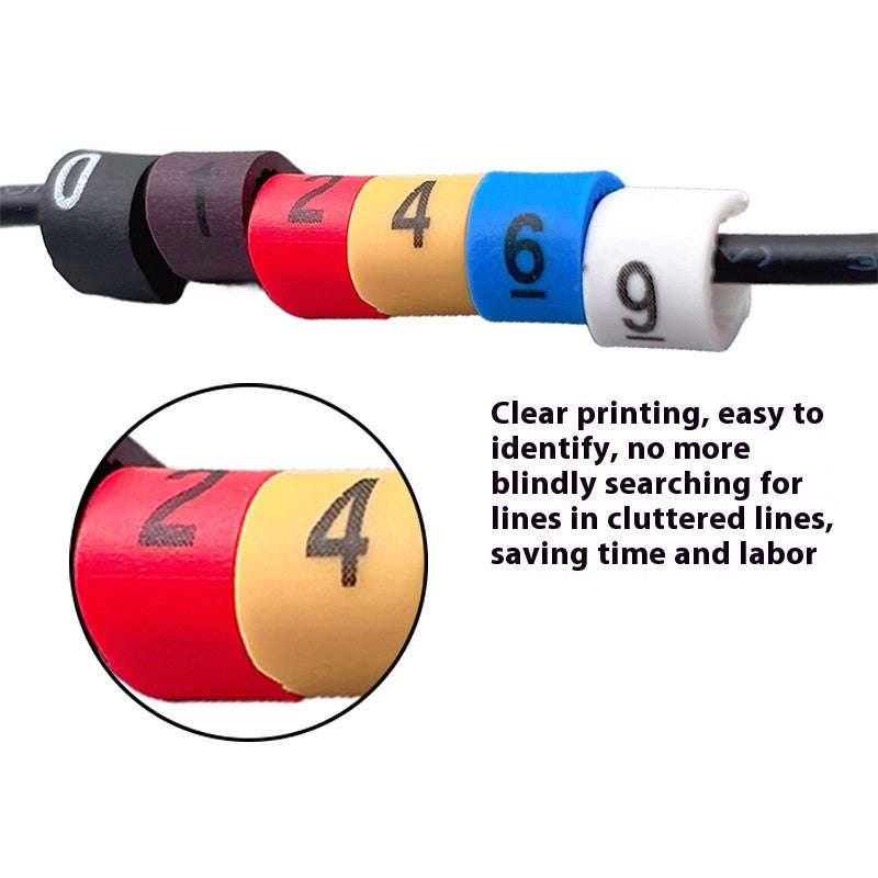 Couleur Digital Cable Marking Tube Réseau Bijoux Etiquette Shell Digital Marking Tube