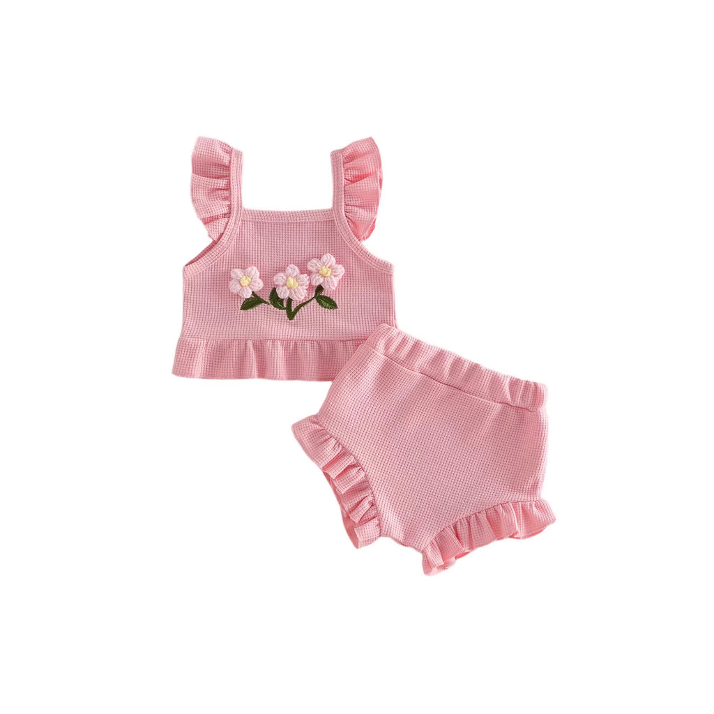 Ensemble de top et pantalons en trois dimensions