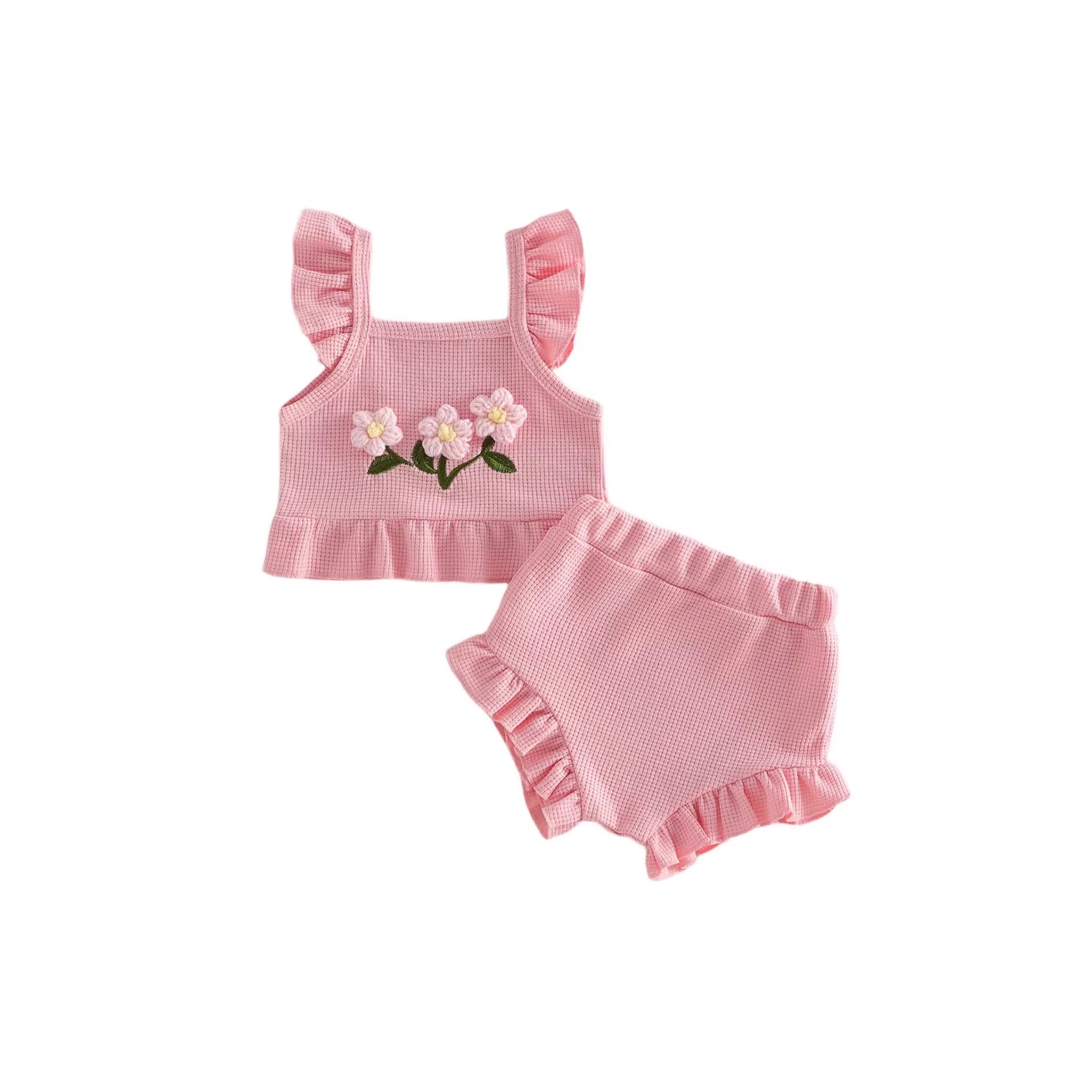 Ensemble de top et pantalons en trois dimensions