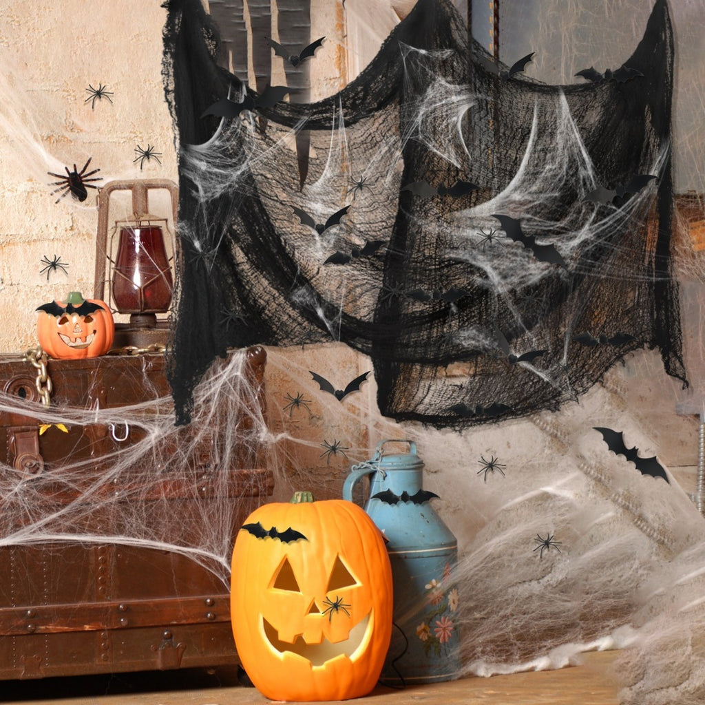 Bricolage Halloween Scary Cloth Décorations d'Halloween Tissu décoratif noir pour partie d'Halloween