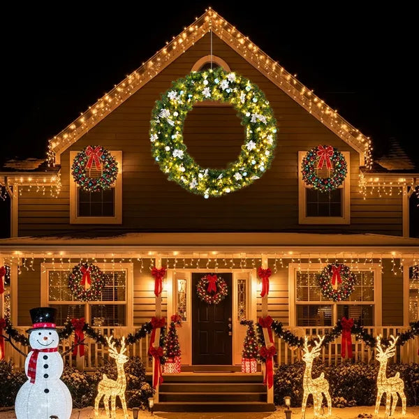 60in Pré-éclairée couronne de Noël