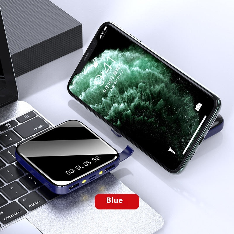 Mirror Mini Power Bank 20000 MA Small and Large Capacity Mobile Power Supply