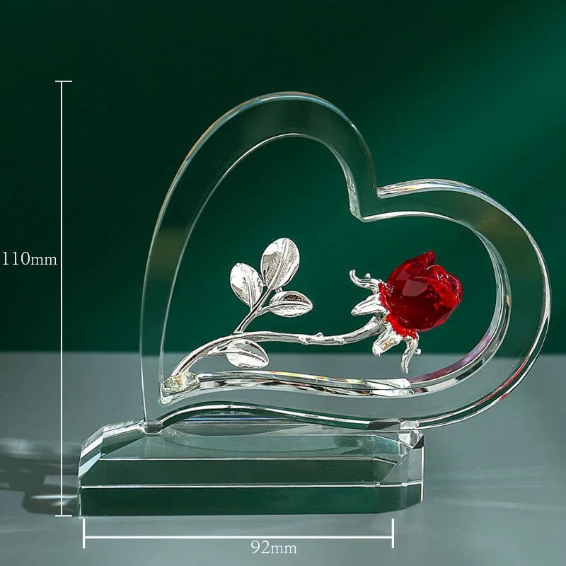 Accueil Saint Valentin Rose Ornements en forme de coeur