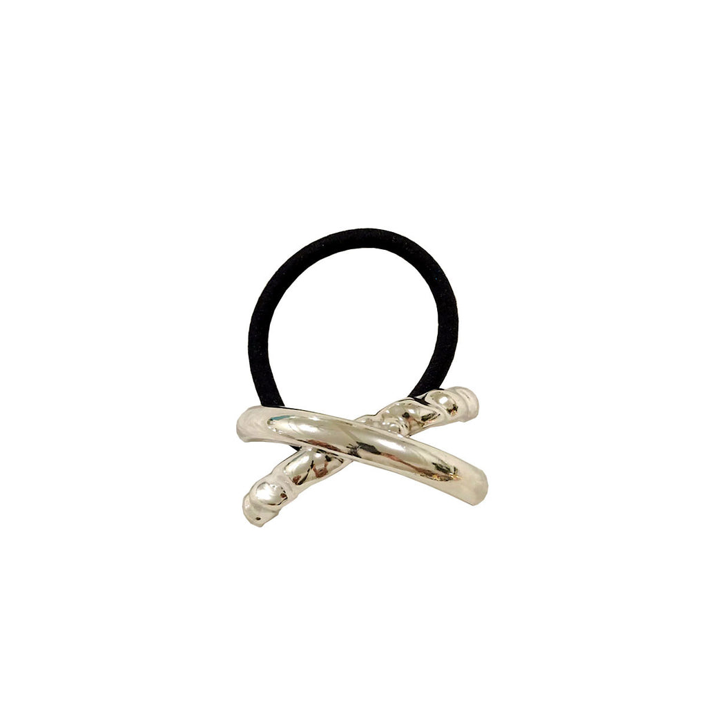Géométrie métal concave-convexe élastique tempérament cheveux anneau corde de cheveux