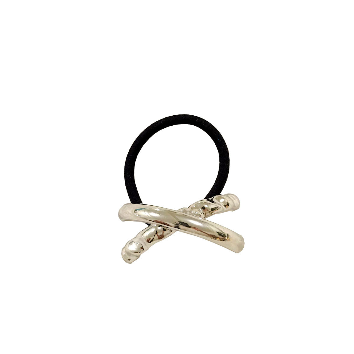 Géométrie métal concave-convexe élastique tempérament cheveux anneau corde de cheveux