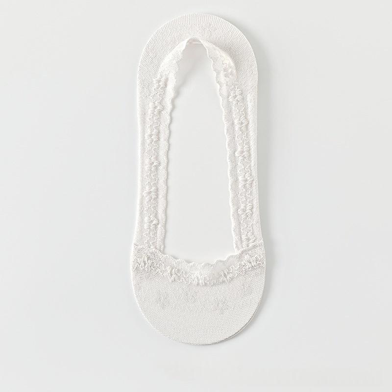 Femmes Dentelle Chaussettes invisibles Fine respirable avec tige de dentelle pour prévenir le glissement