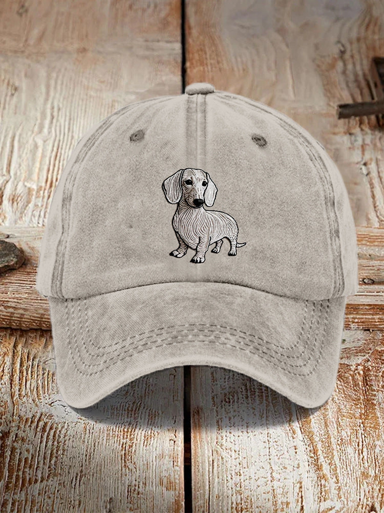 Chapeau imprimé en coton lavé Dad Cap Hommes Retro Casquette de baseball Soft Top Sun Hat