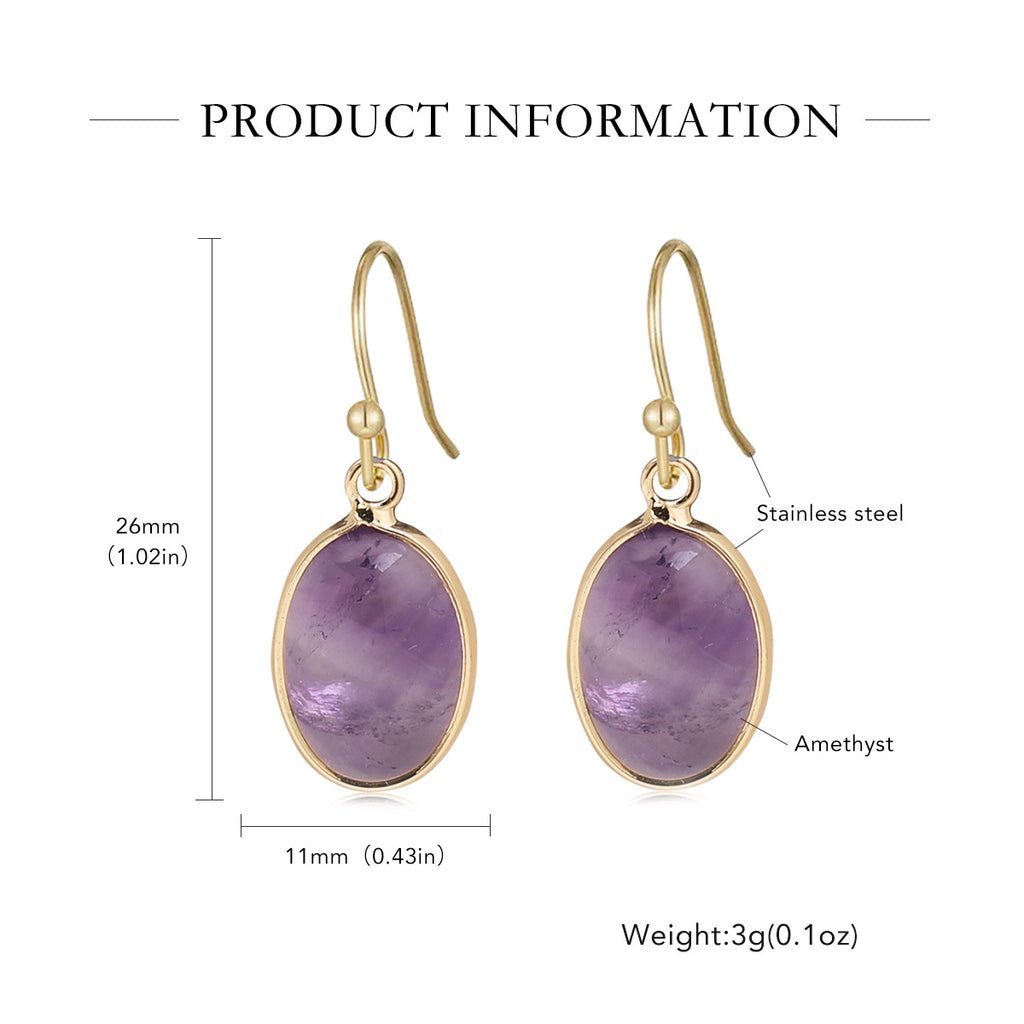 Boucles d'oreilles pendentif Teardrop pierre