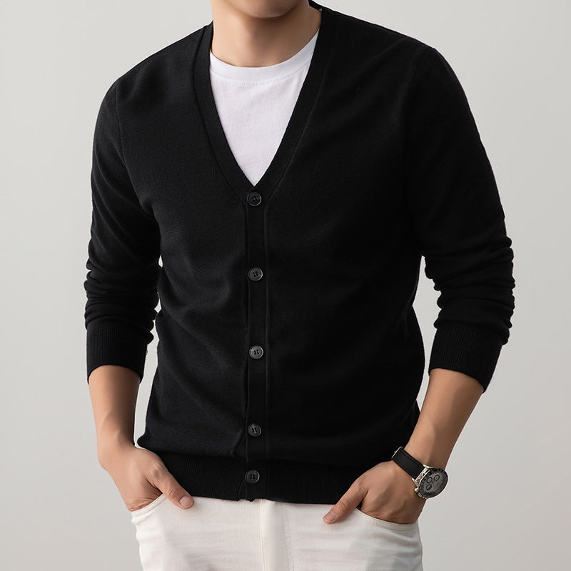 Classic V-col Cardigan Hommes Pull en maille