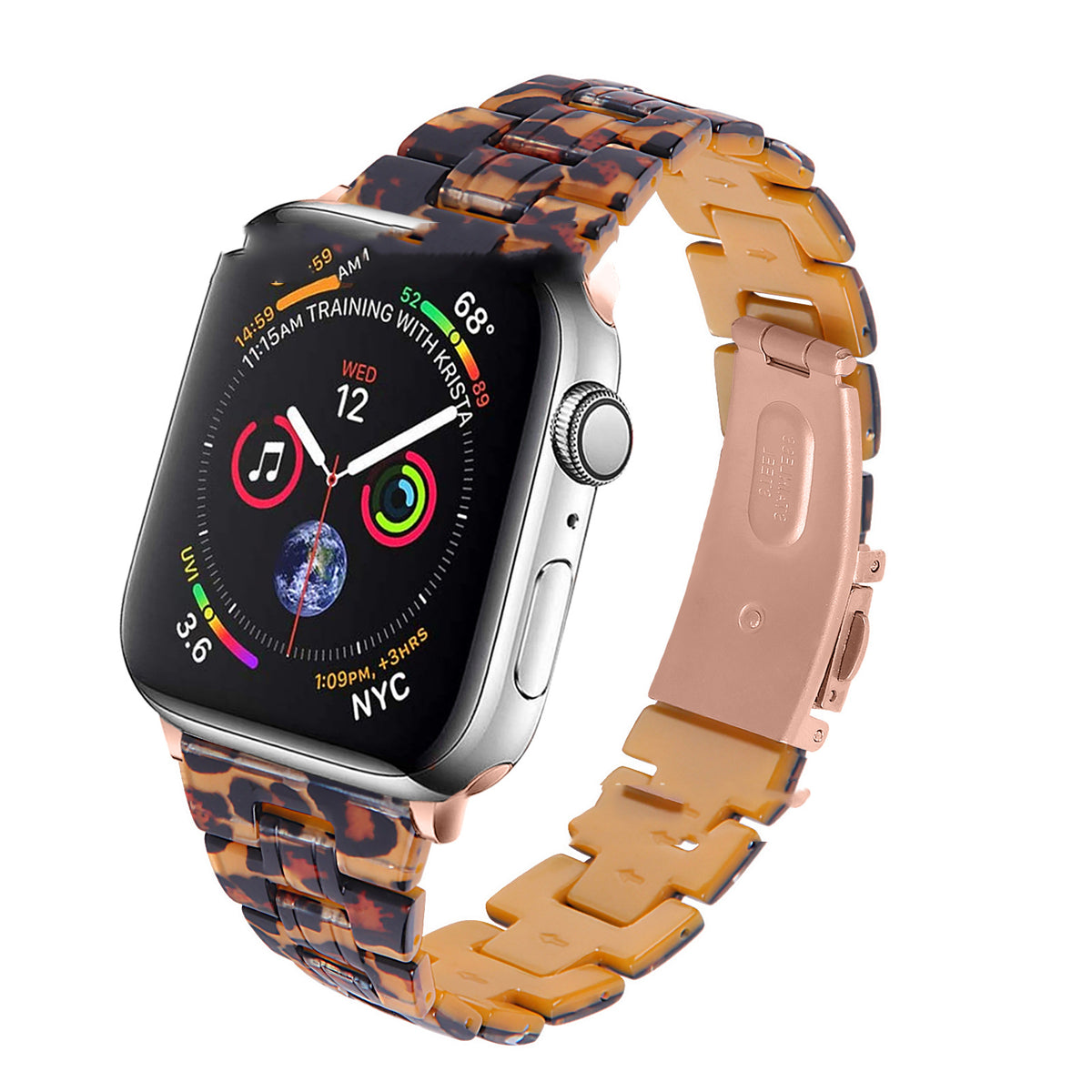Smart Slim Resin trois perles en acier inoxydable montre