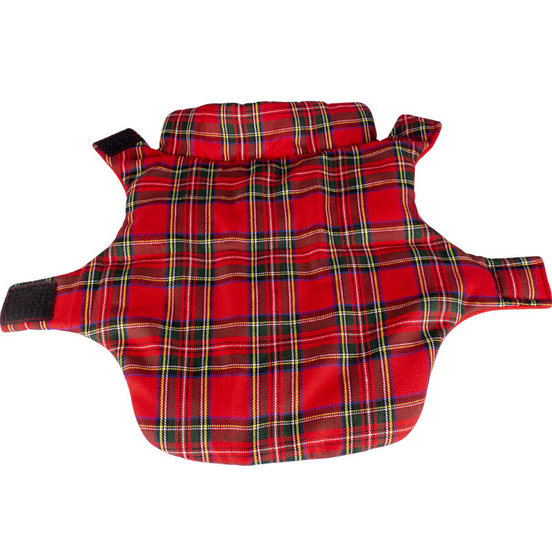 Tissus de chien épaississants en coton chaud Manteau de plie rouge