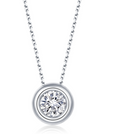 Ronde Pie Forme S925 Argent Sterling Incrusté Moissanite Ensemble de bijoux