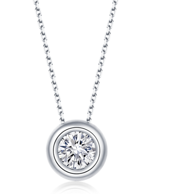 Ronde Pie Forme S925 Argent Sterling Incrusté Moissanite Ensemble de bijoux