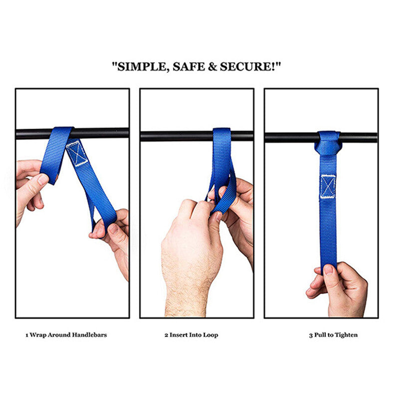 6pcs Moto moto Soft Loop Transport Attache vers le bas 2,5x30cm.