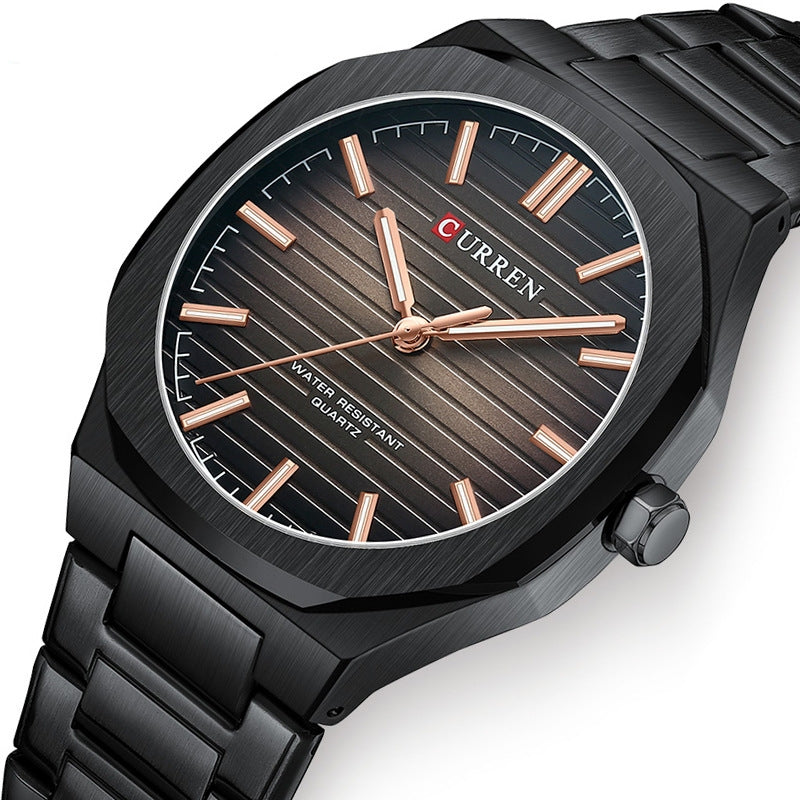 Montre de mode en acier pour hommes