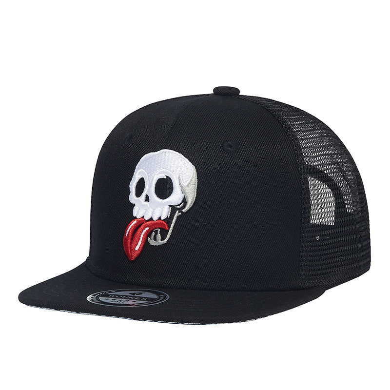 Crâne brodé Hip Hop Polyester Hat