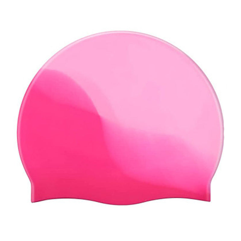 Silicone Cap de natation Gradient Blocage de couleur Imperméable Impression