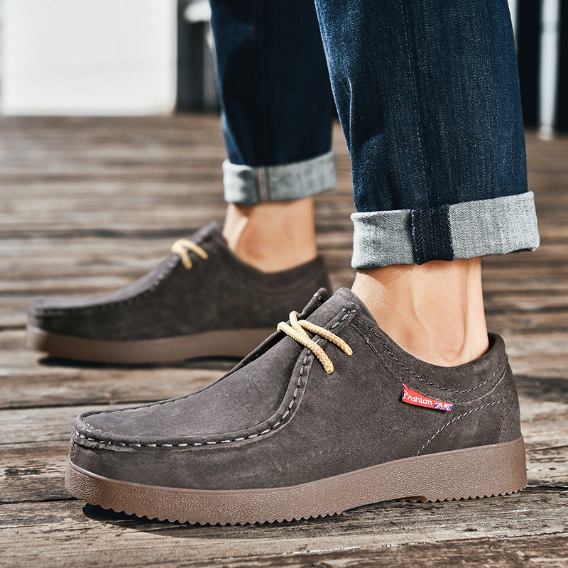 Extérieur polyvalent pour voyager Suede British Style Sneakers en cuir