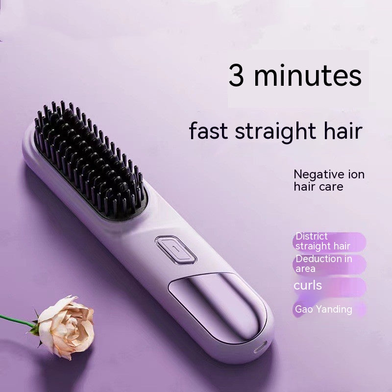 Portable double-usage sans fil Comb droit soins cheveux anion
