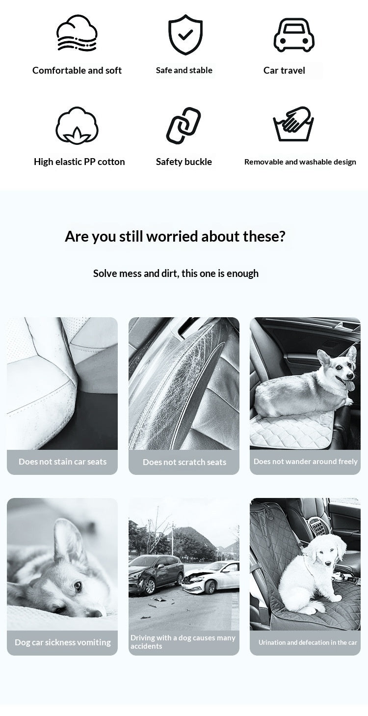 Imperméable amovible voiture portable de sécurité siège lit pour les animaux de compagnie