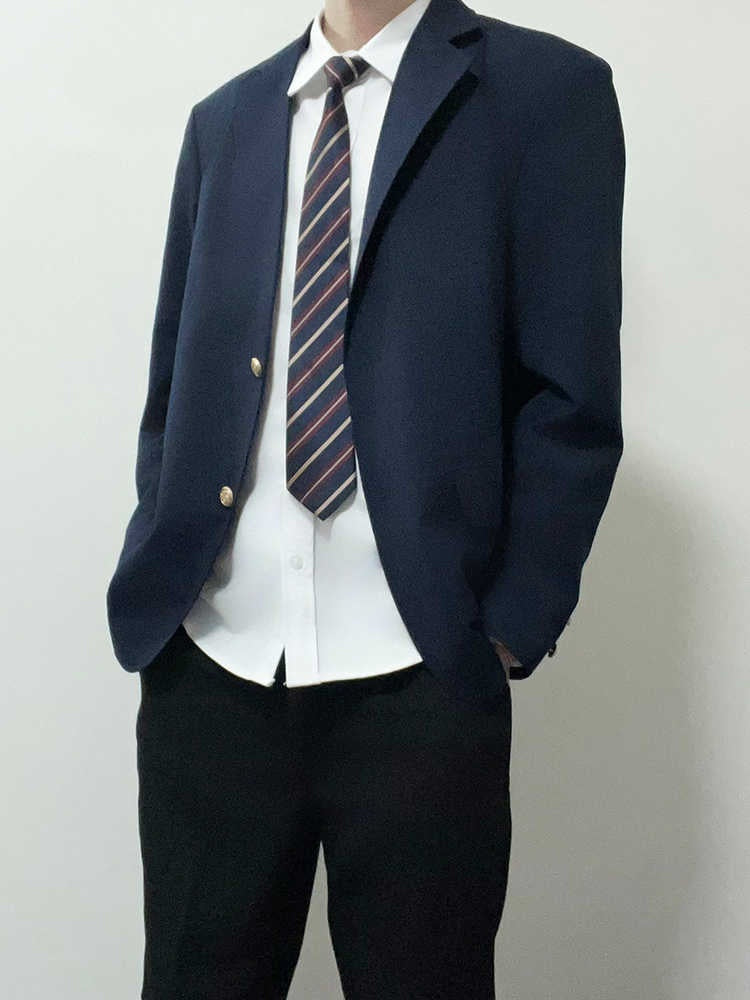 Set de veste bleu foncé casual
