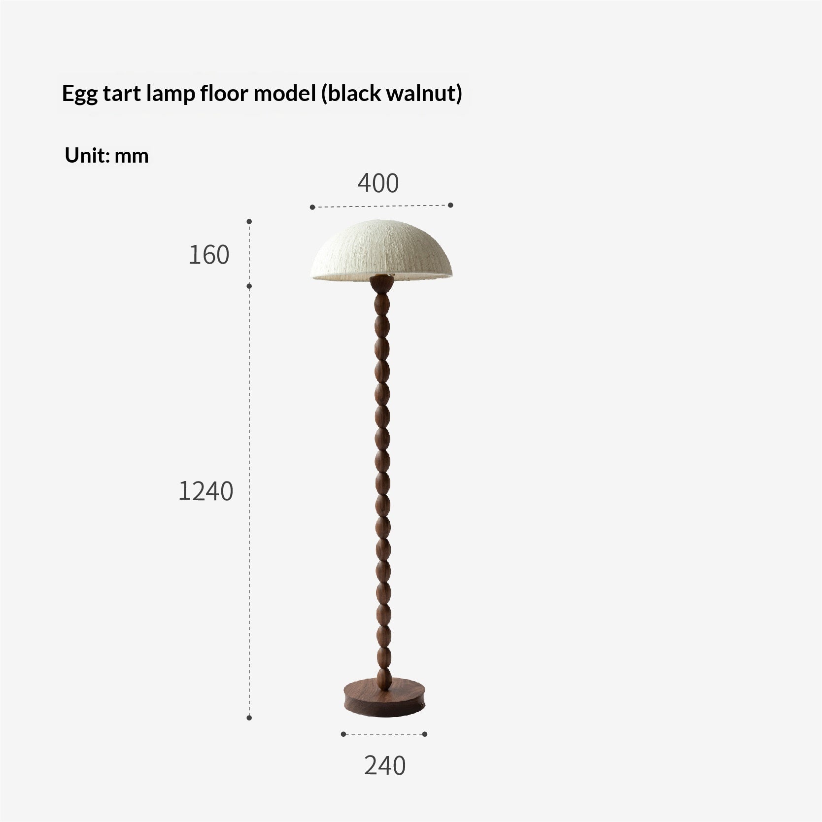 Lampe de sol en bois massif de style américain pour la chambre ou l'étude