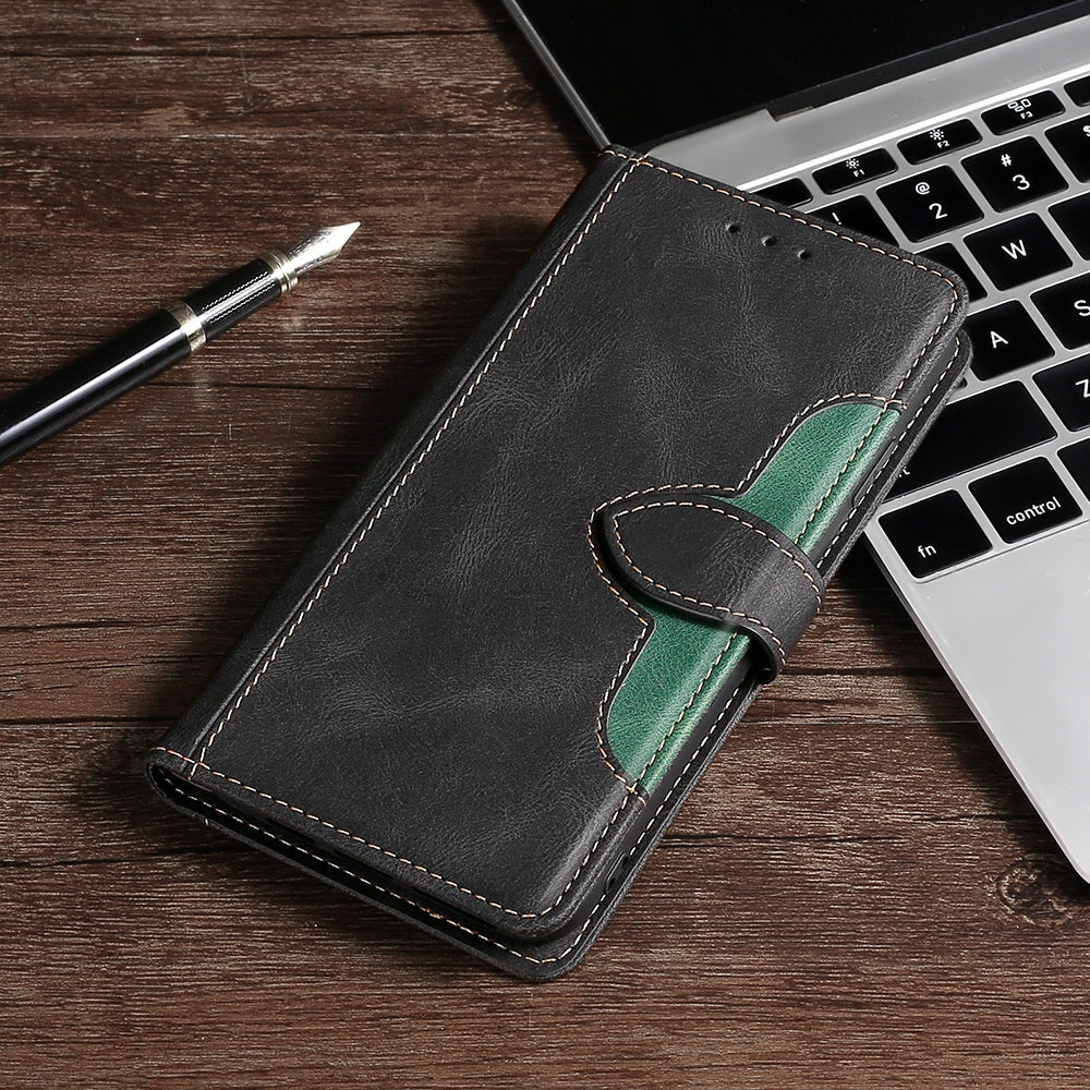Boîte de carte en cuir Étui de téléphone à étrier