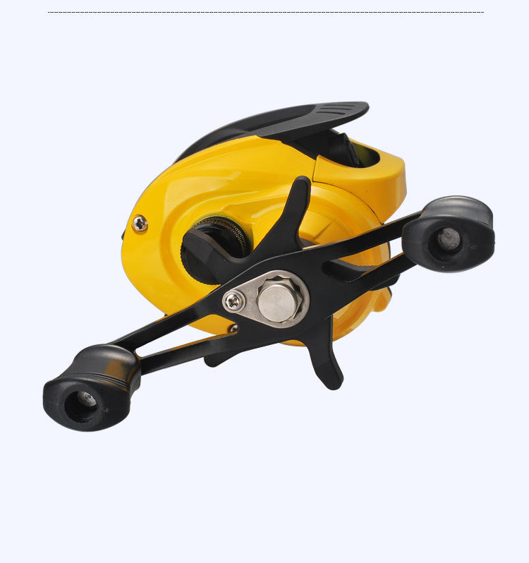Petite roue de chute d'eau jaune Luya roue bobine de pêche Lei Qiang Hit noir Micro-objet Mod