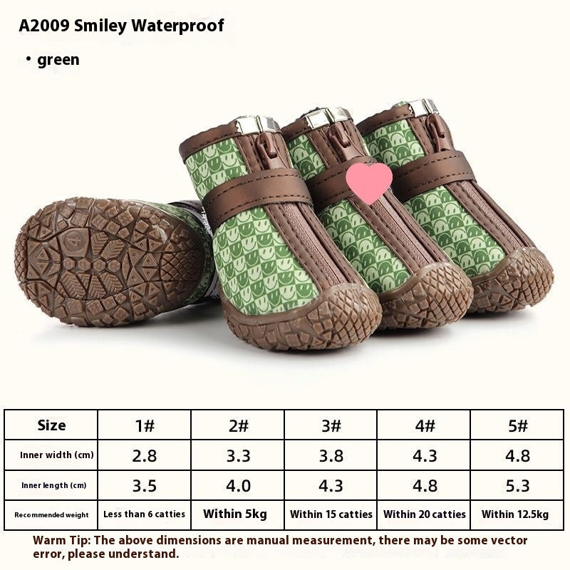 Chaussures pour chiens imperméables, antidérapantes, résistantes à l'usure