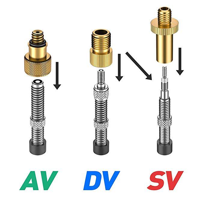 Fenêtre de voiture Adaptateur de valve de vélo DV SVAV 24PCs Adaptateur de valve de vélo
