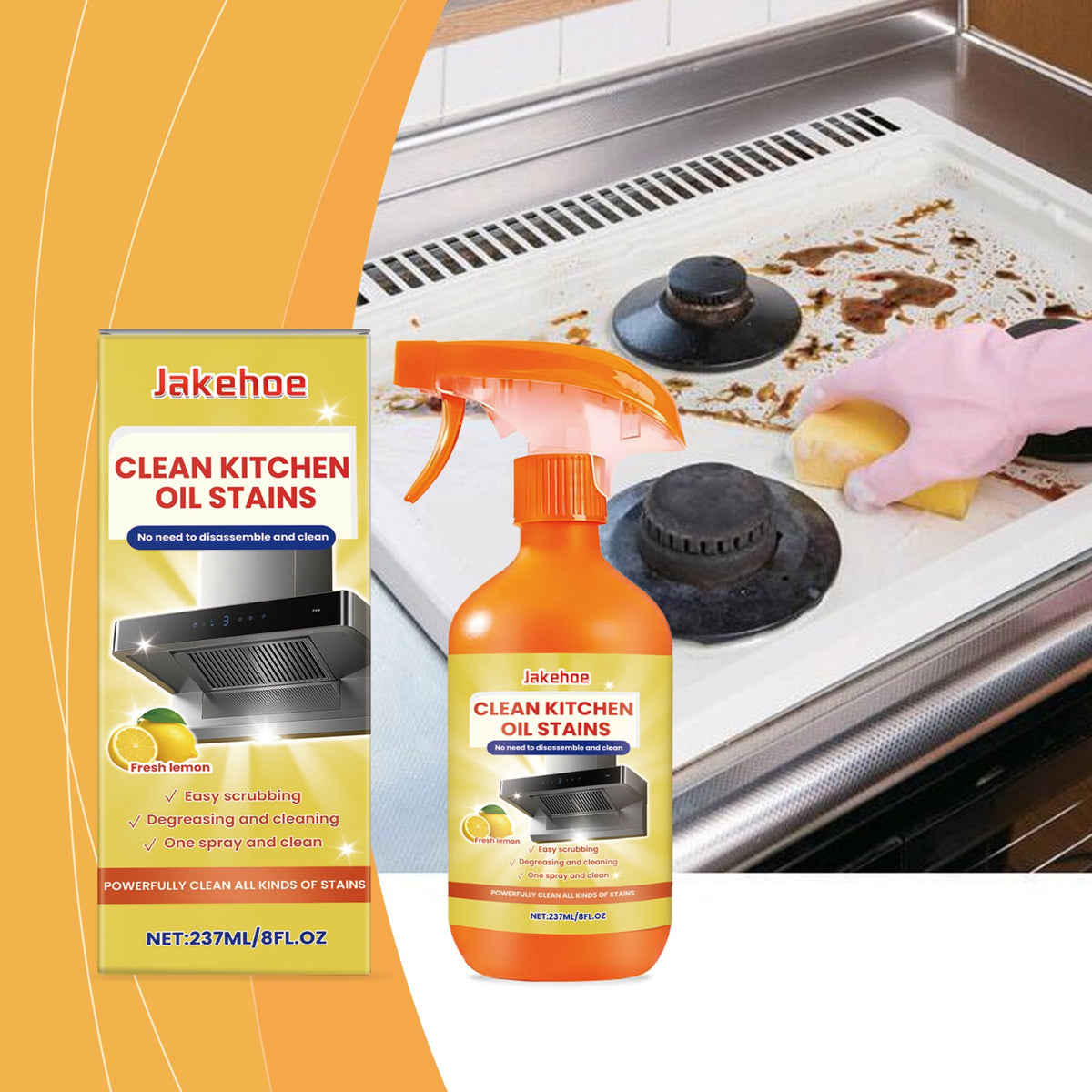 Vaporisateur de nettoyage de la graisse de cuisine JAKEHOE