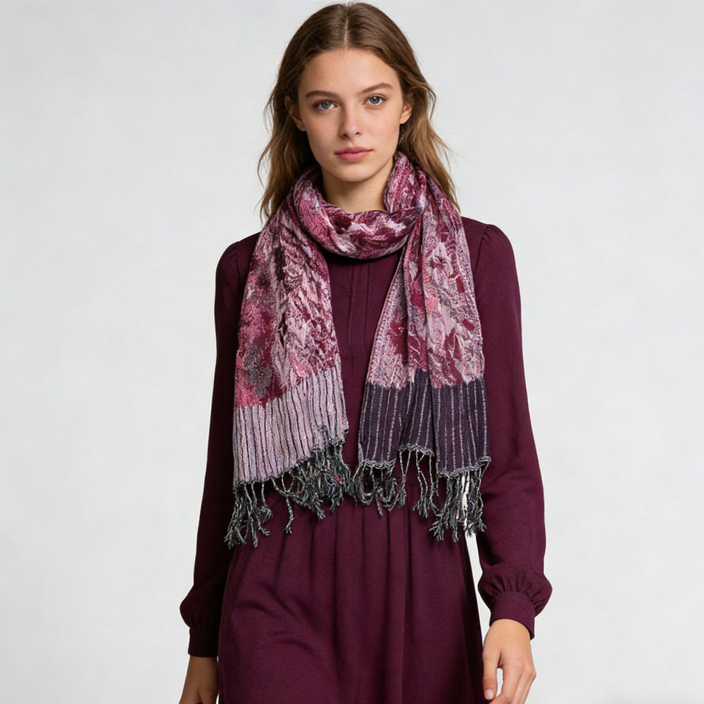 2pcs Glamour dîner Accessoire riche Jacquard Texture capture soirée légère Jacquard écharpe