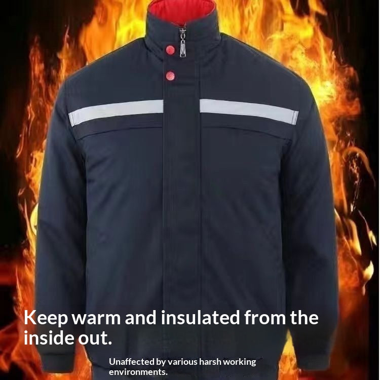Vêtements de travail d'hiver avec une doublure en coton pour la chaleur