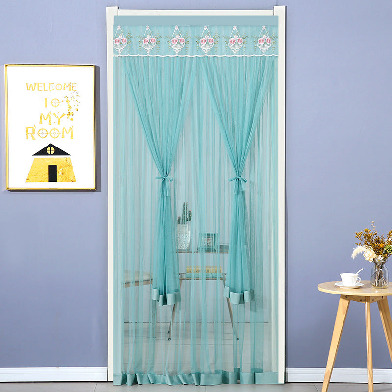 Tissu de rideau résistant aux moustiques sans punch Mesh Rideaux Chambre Dentelle Partition Four Seasons