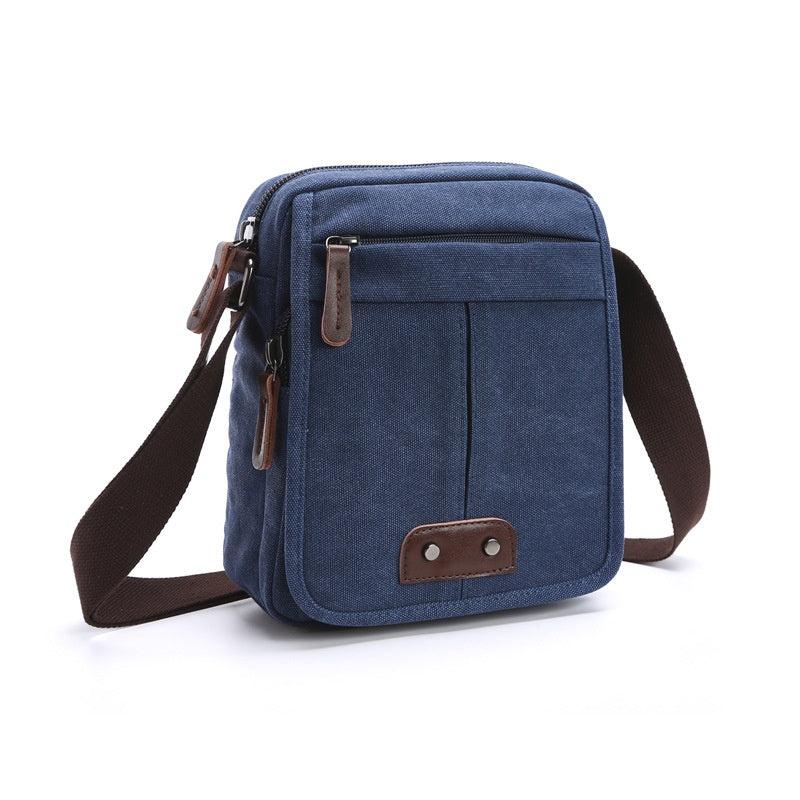 Hommes et femmes Casual Small Crossbody Sac en toile de style coréen pour usage extérieur