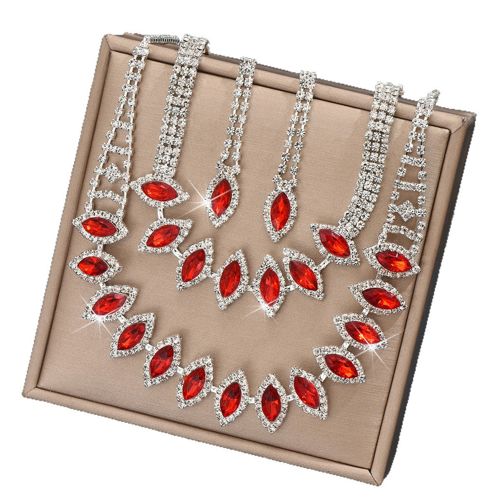Ensemble de bijoux de mariée en cristal haut de gamme pour femmes