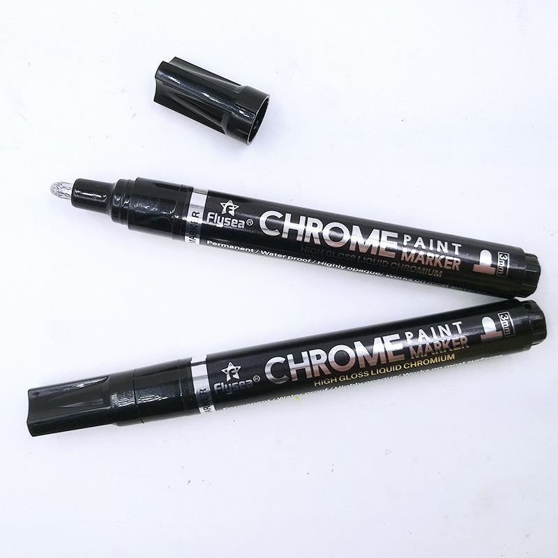 Pen miroir de peinture réfléchissant métal stylo chromé