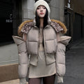 Manteau d'hiver à capuchon avec top super épais pour chaud
