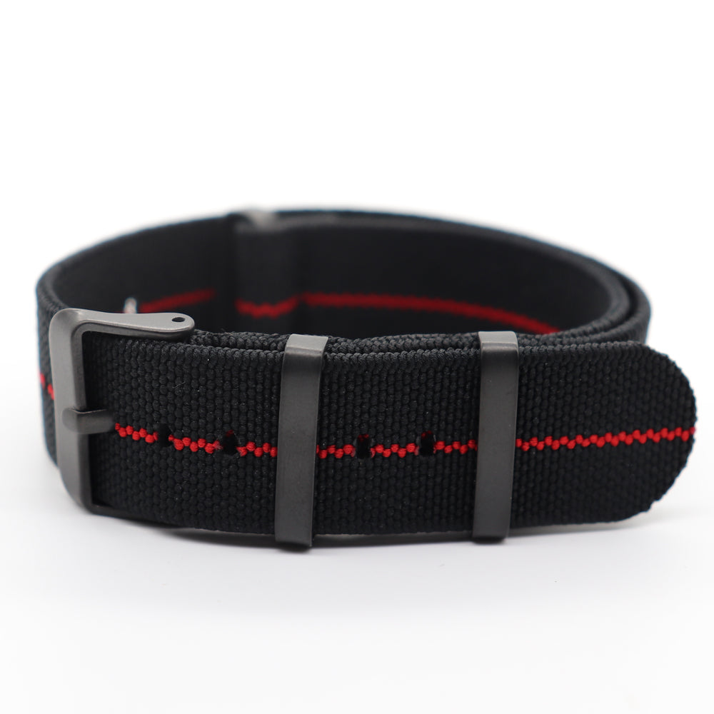 Bracelet en nylon noir avec sangle élastique