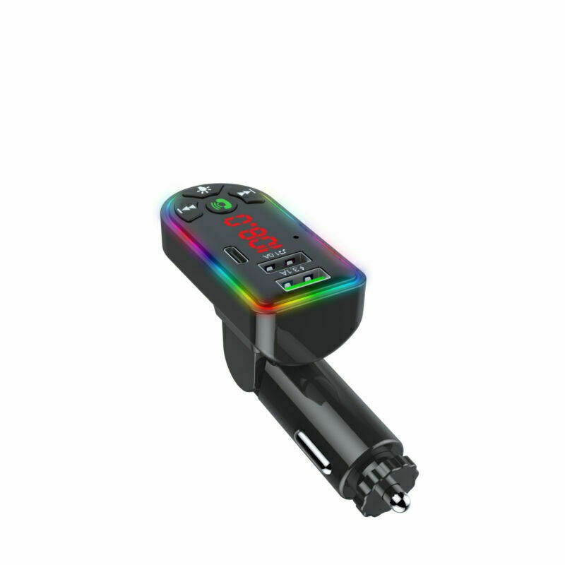 Voiture Bluetooth 5.0 lecteur MP3 radio FM émetteur 3.1A Lots d'adaptateur de chargeur rapide