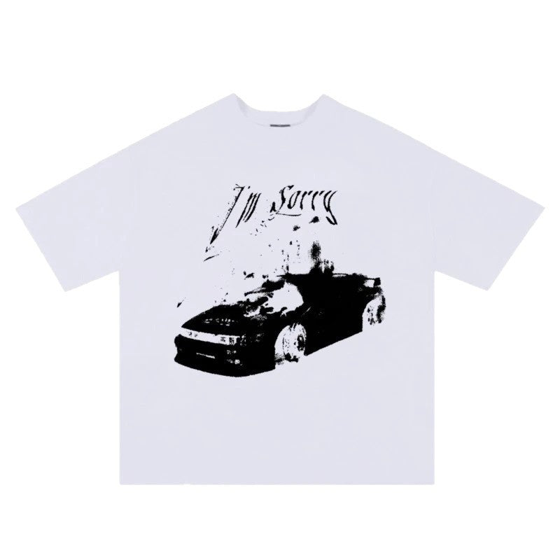 T-shirt rétro gothique pour hommes King-Size Style Harajuku
