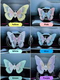 Voiture Broderie papillon-jaune-Paste modèle-1 pièce