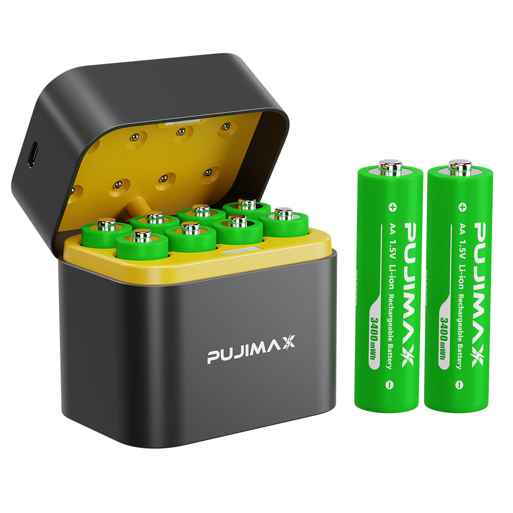 Charge de la batterie au lithium de 8 comprimés AA Smart Type-c Port 8