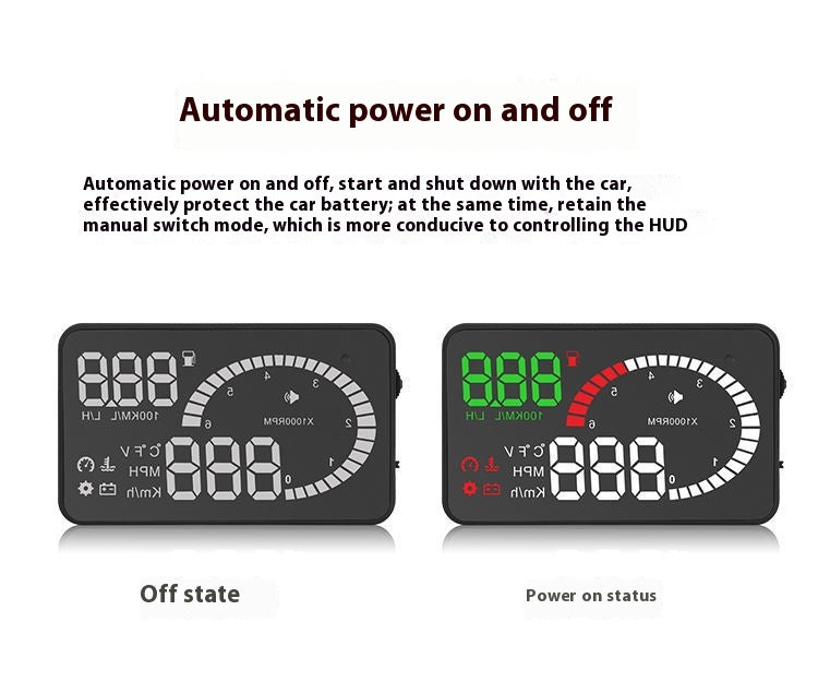 Projecteur de tension de consommation de carburant à tête HUD montée sur voiture