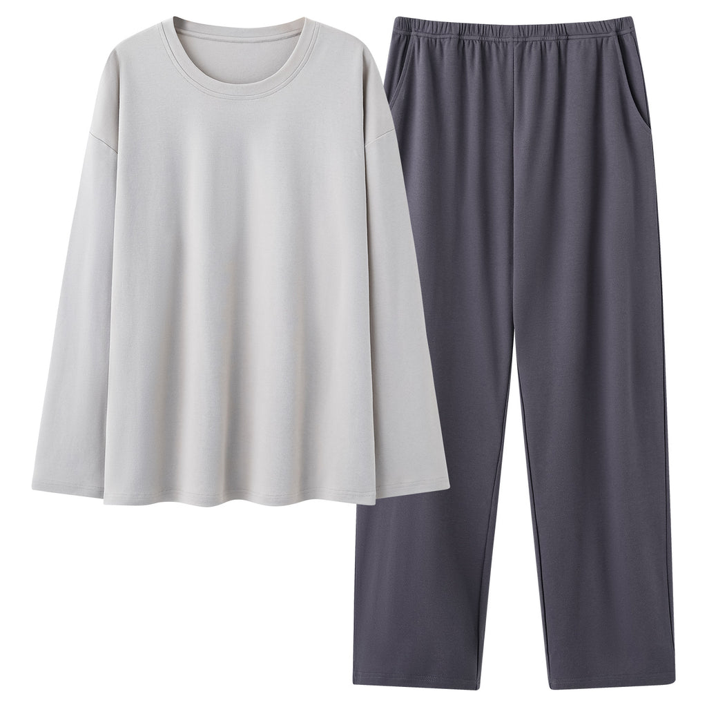 Ensemble pyjama en coton 100 hommes avec top à manches longues et pantalons longs