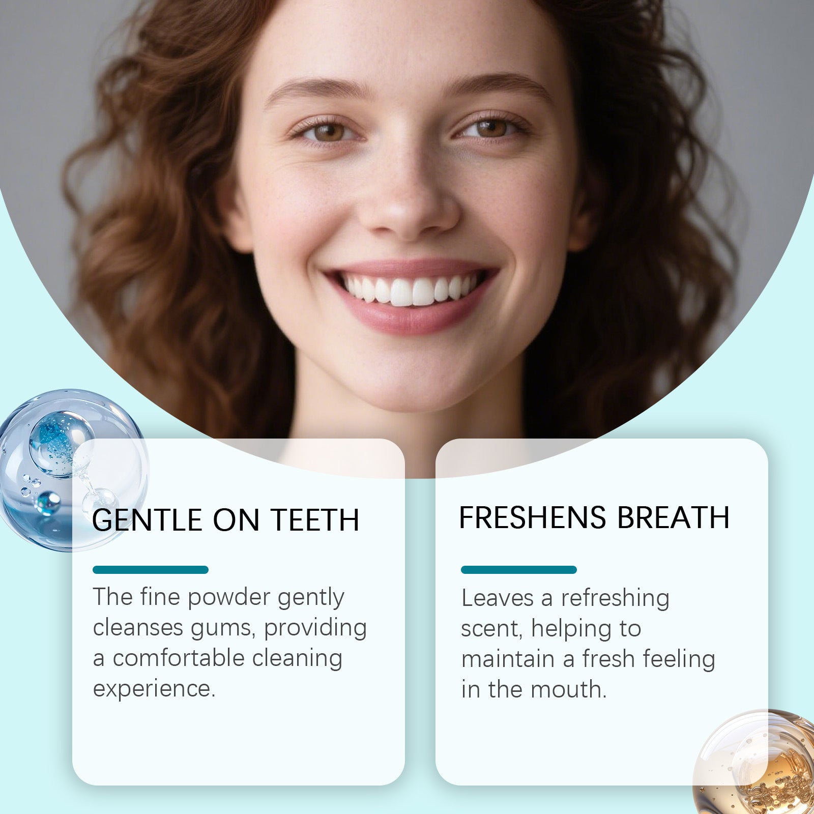 Collagène nettoyant poudre de dents douce et rafraîchissante poudre de dents qui adoucit et nettoie