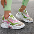 Femmes Casual Sporty Floral Mesh Respirant Chaussures d'ascenseur à semelle épaisse