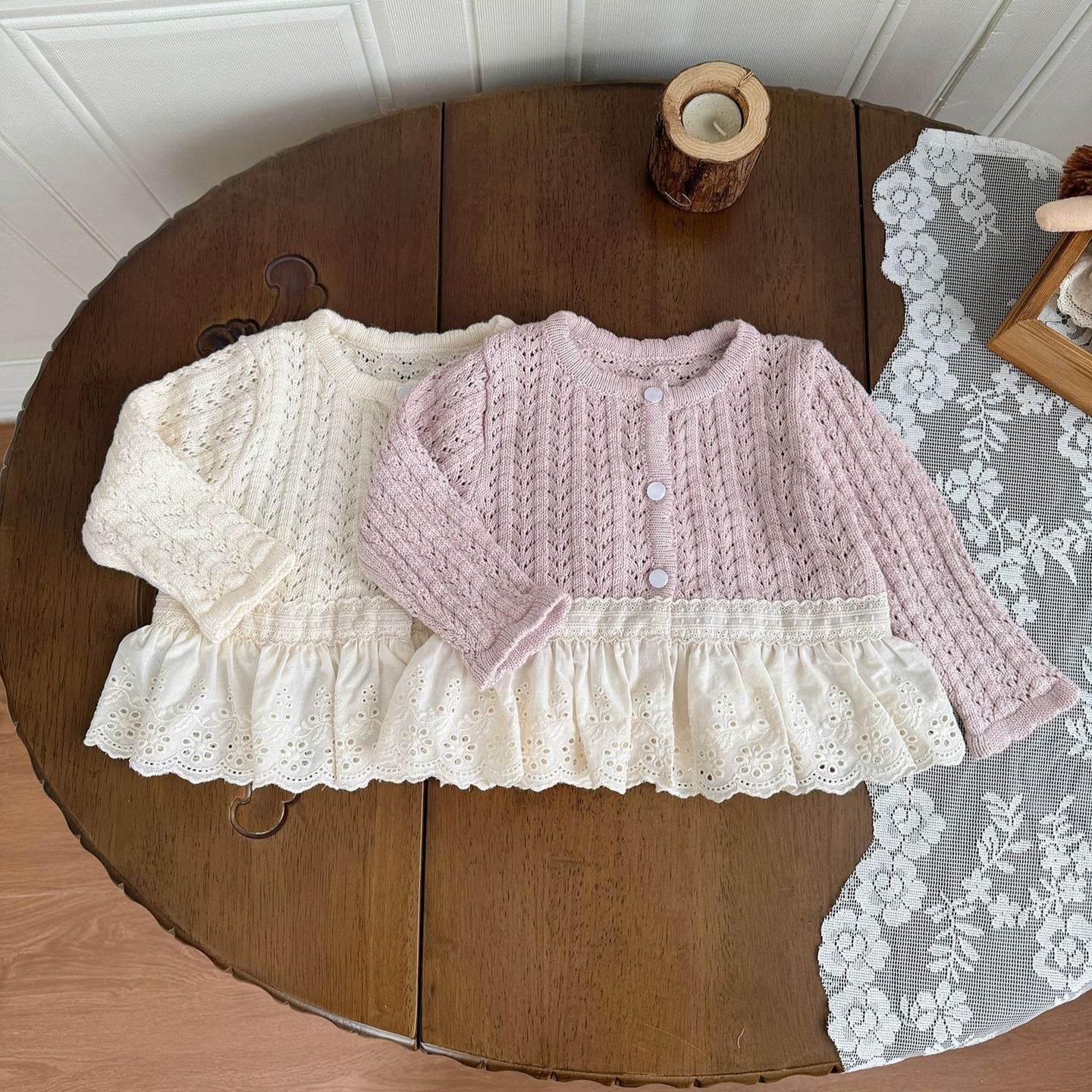 Cardigan tricoté pour bébés filles