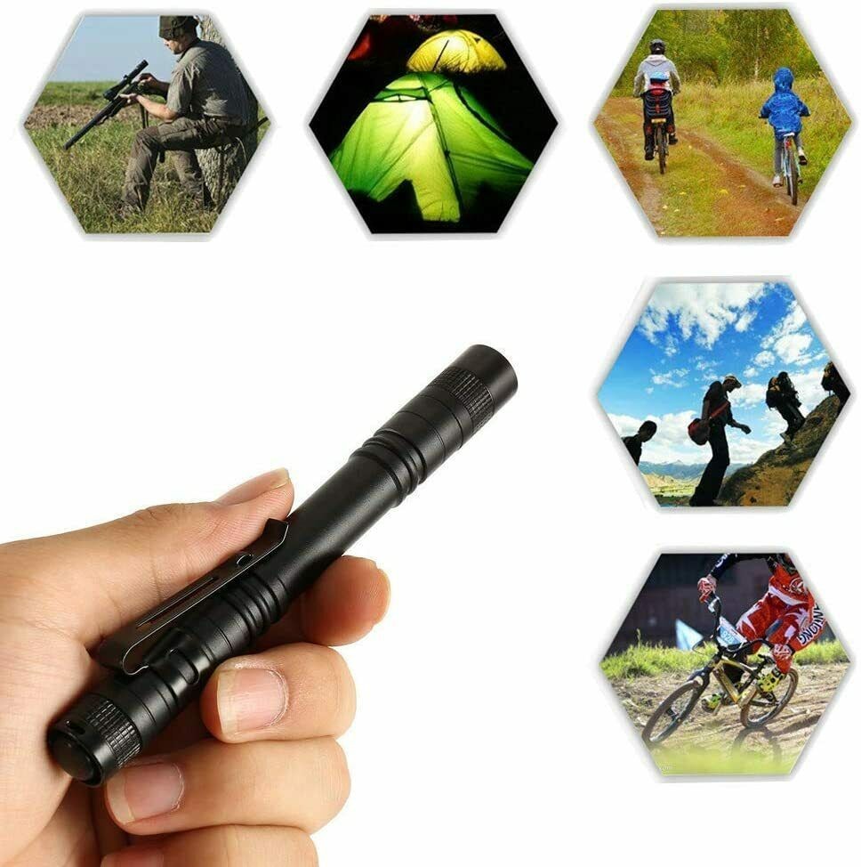 2x Portable AAA LED lampe de poche extérieur ordinaire lampe lampe de poche